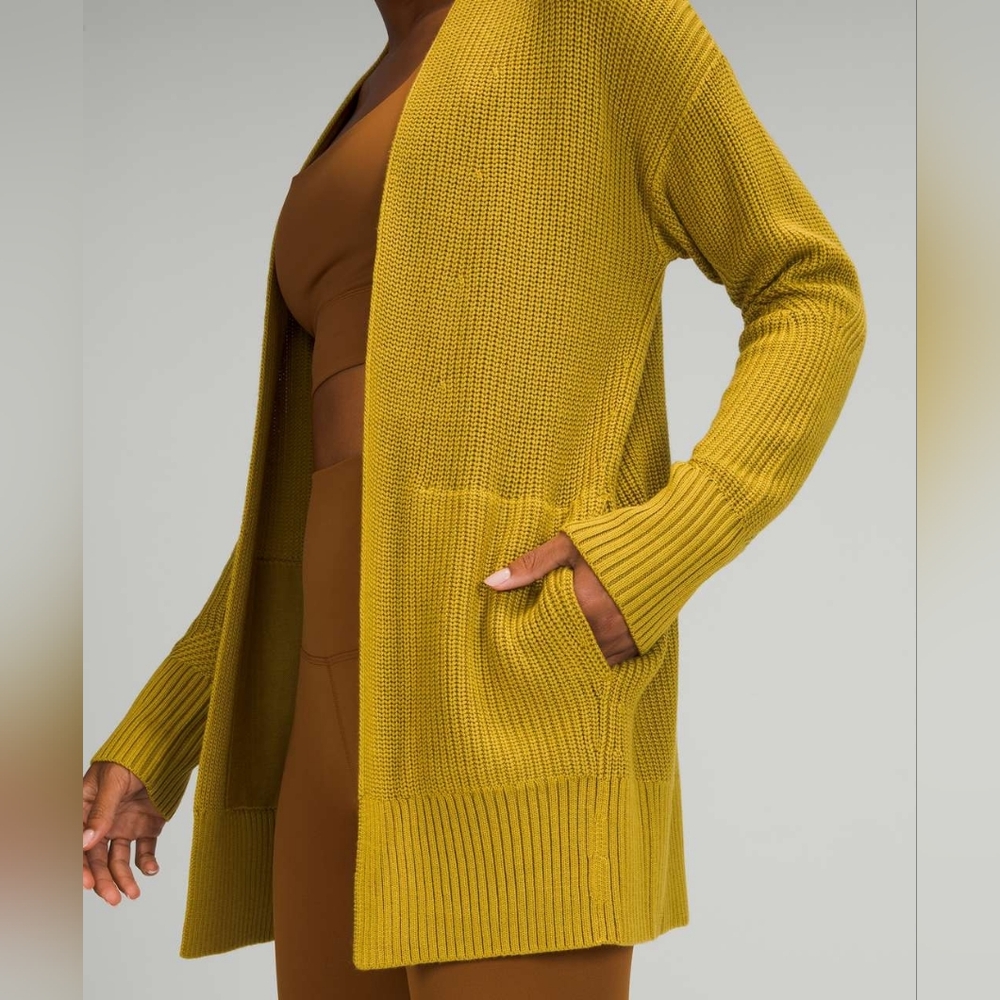 Lululemon Cashlu Sweater Wrap Auric Gold
